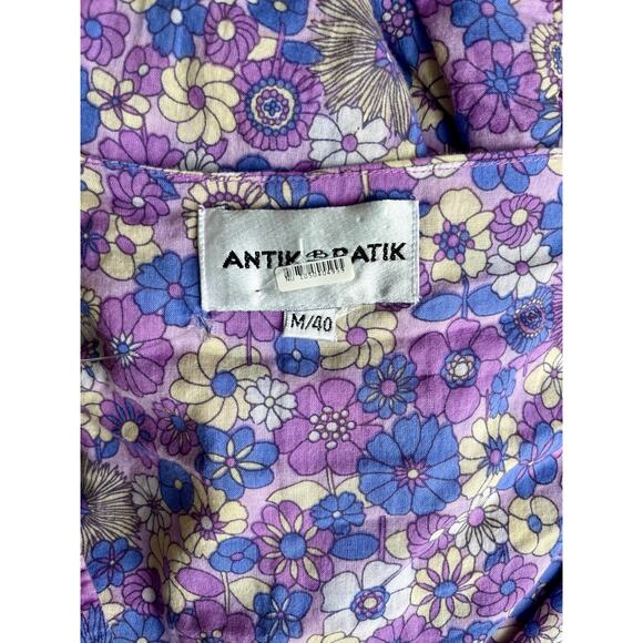 NEW Antik Batik Paolina Floral Print Tie-Waist Maxi Dress Size M/40 - Picture 4 of 6